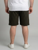 Men Plus Size Bullion Multi Striped Shorts