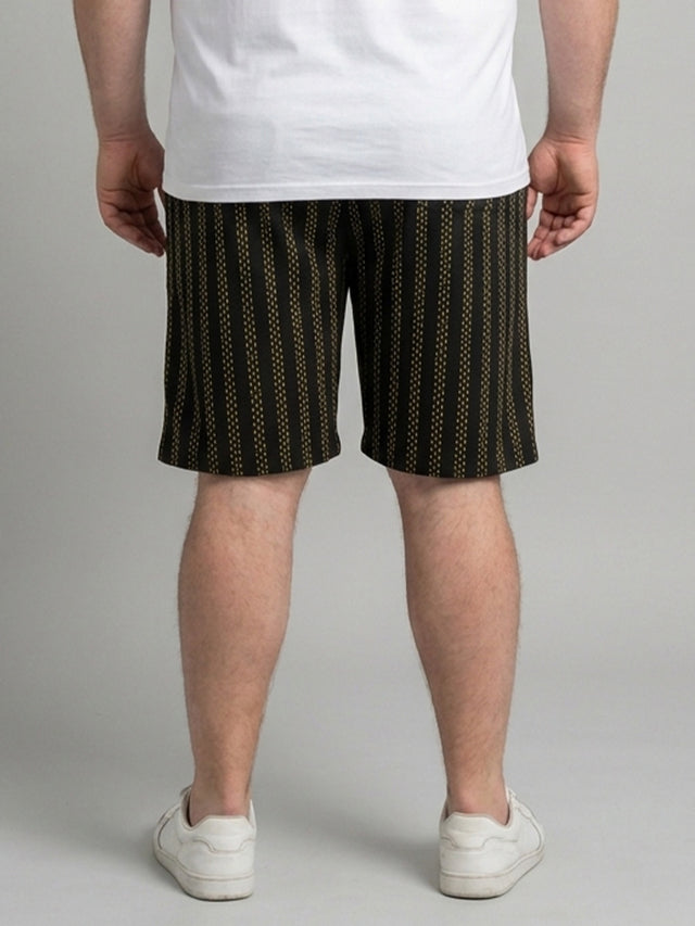 Men Plus Size Bullion Multi Striped Shorts