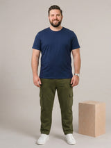 Men Plus Size Garrison Olive Solid Trackpants
