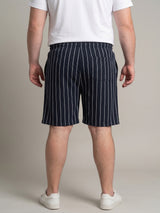 Men Plus Size Ribline Multi Striped Shorts