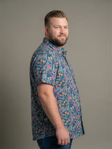 Men Plus Size Nacre Multi Printed Shirts