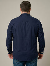 Men Plus Size Navyroth Navy Solid Shirts