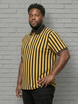 Men Plus Size Triton Multi Striped Polo