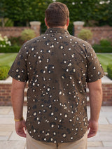 Men Plus Size Xzlum Floral Printed brown Shirt