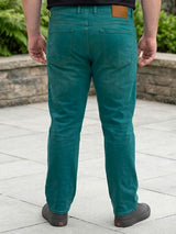 Men Plus Size Virello Green Solid Jeans