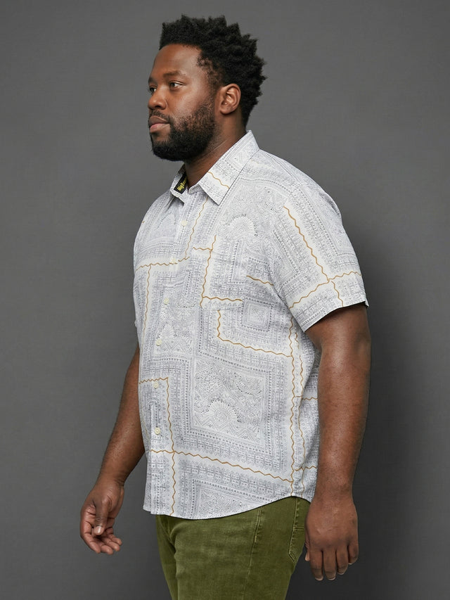 Men Plus Size Quarry Multicolor Printed Casual Shirt