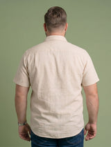 Men Plus Size Albion Off White Solid Shirts