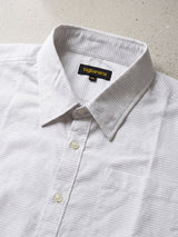 Men Plus Size Larla White Striped Shirts