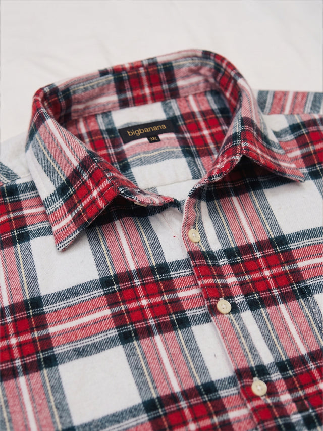 Men Plus Size Benze Multi Check Shirts