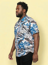 Men Plus Size Caspian Multicolor Printed Casual Shirt
