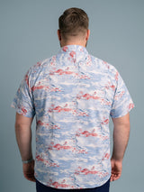 Men Plus Size Windscape Multi Printed Shirts