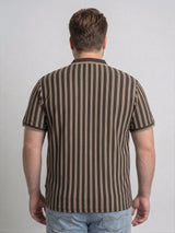 Men Plus Size Pitcher Multi Striped Polo