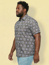 Men Plus Size Framex Multicolor Printed Casual Shirt
