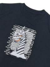 Men Plus Size Wildword Black Printed Round Neck