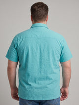 Men Plus Size Mintor Green Solid Shirts