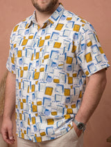 Men Plus Size Canvaspatch Multi Printed Shirts