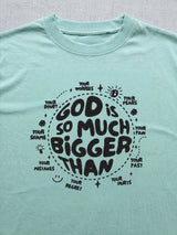 Men Plus Size Sagespirit Light Green Printed Round Neck