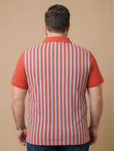 Men Plus Size Riviera Multi Striped Polo