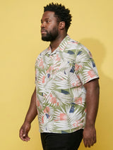 Men Plus Size Havana Multicolor Printed Casual Shirt