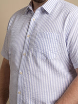 Men Plus Size Placid Multi Textured Shirts