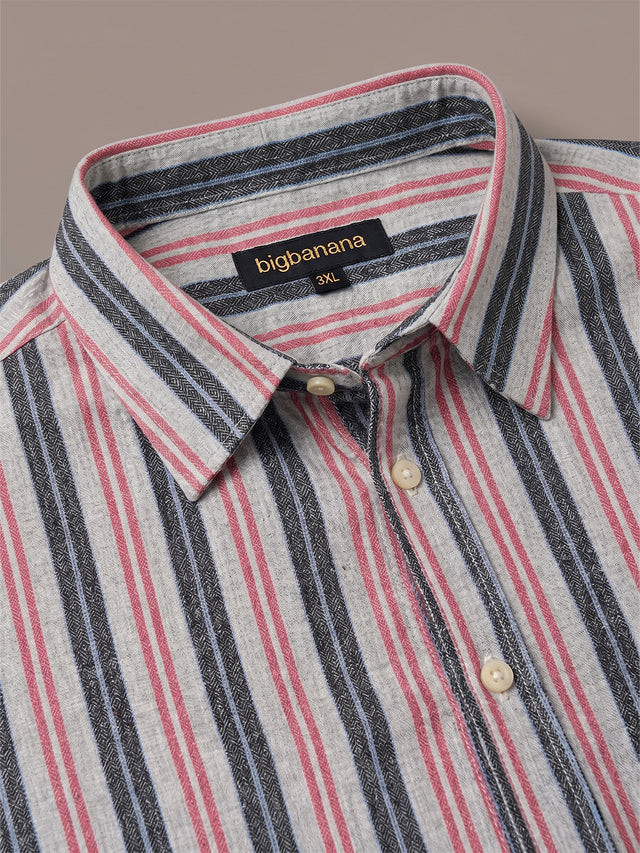 Men Plus Size Veltrion Multi Textured Shirts