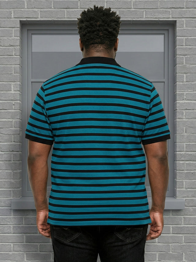 Men Plus Size Nevon Multi Striped Polo