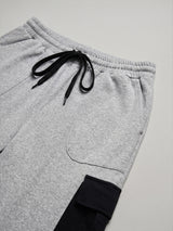 Men Plus Size Fulcrum Grey Solid Trackpants