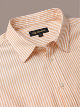 Men Plus Size Velqiro Orange Striped Shirts