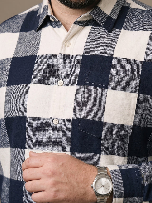 Men Plus Size Stronghold Multicolor Checkered Casual Shirt