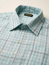 Men Plus Size Aquavelle Sky Blue Check Shirts