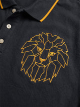 Men Plus Size Savage-Black Black Solid Polo