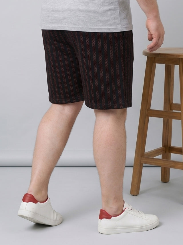 Men Plus Size Tenebris Multi Striped Shorts