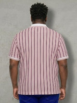 Men Plus Size Majesticline Multi Striped Polo