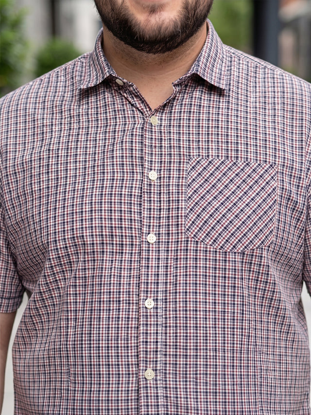 Men Plus Size Glade Multicolor Checkered Casual Shirt