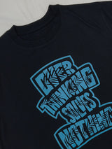 Men Plus Size Renvian Black Printed Round Neck