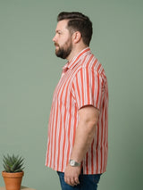 Men Plus Size Heatwave Multi Striped Shirts