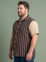 Men Plus Size Splitterra Multi Striped Shirts