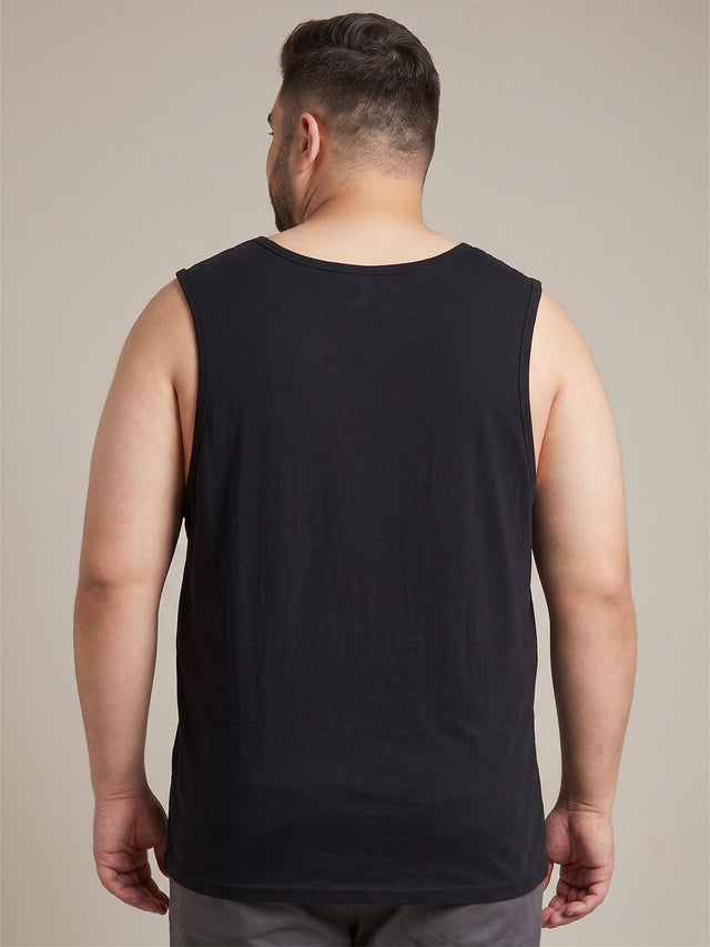 Men Plus Size Betrothal Black Colorblock Vest