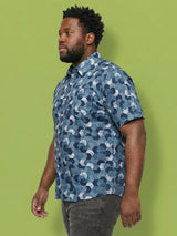 Men Plus Size Tessar Multicolor Printed Casual Shirt