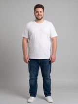 Men Plus Size Dexvion Navy Blue Tinted Wash Jeans