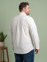 Men Plus Size Milkyway White Solid Shirts
