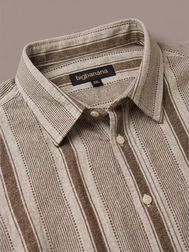 Men Plus Size Rextonix Multi Textured Shirts