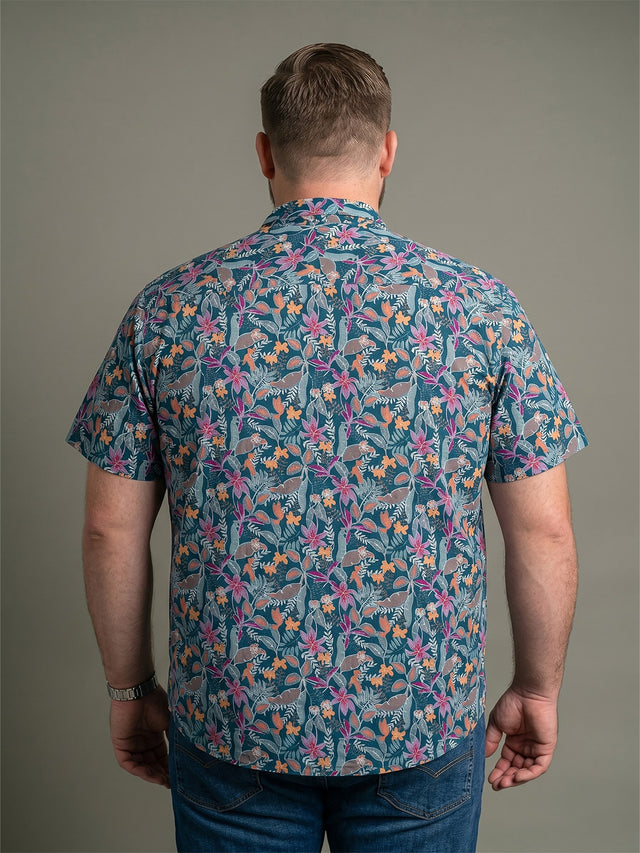 Men Plus Size Nacre Multi Printed Shirts