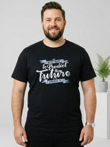 Men Plus Size Destiny Black Printed Co-Ords