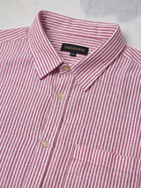 Men Plus Size Elorae Pink Striped Shirts