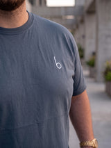 Men Plus Size Vaporcrew-Grey Solid Grey Round Neck