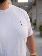 Men Plus Size Vaporcrew White Solid Round Neck