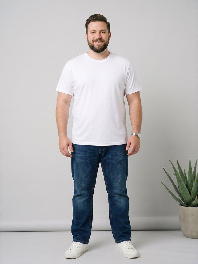 Men Plus Size Denaro Blue Light Wash Jeans