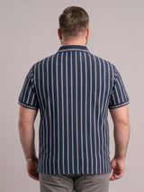 Men Plus Size Aristos Multi Striped Polo