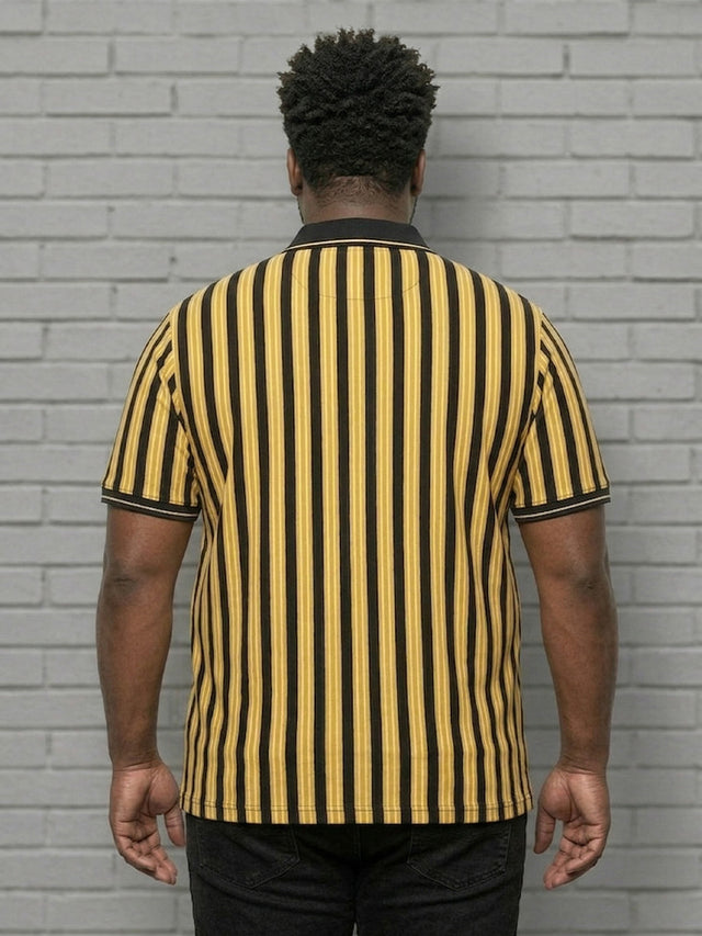 Men Plus Size Triton Multi Striped Polo